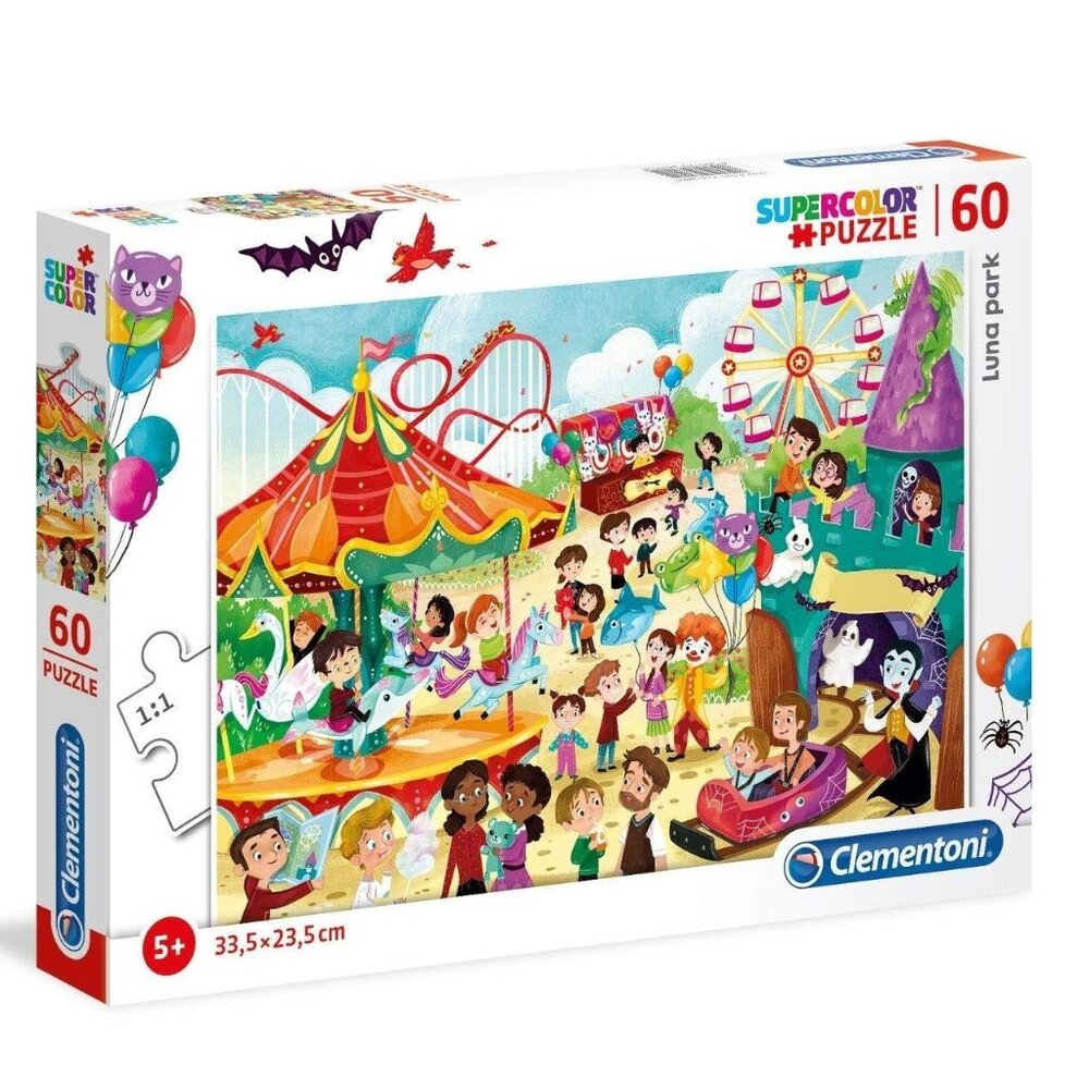 Clementoni Luna Park Supercolor Puzzle 60 Pieces For Age 5+ New Sealed